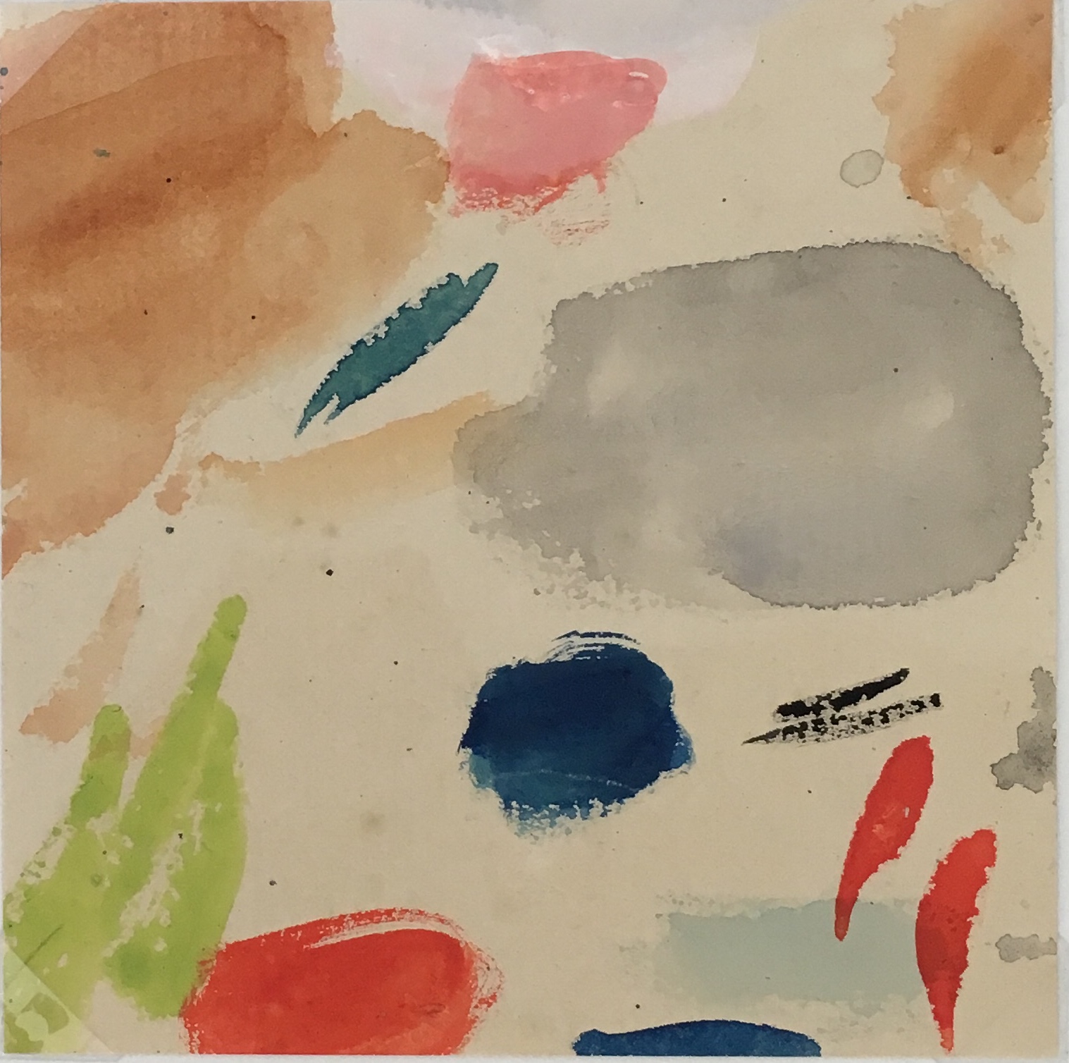 Modern French Watercolor - Abstract Patchwork, 2000s