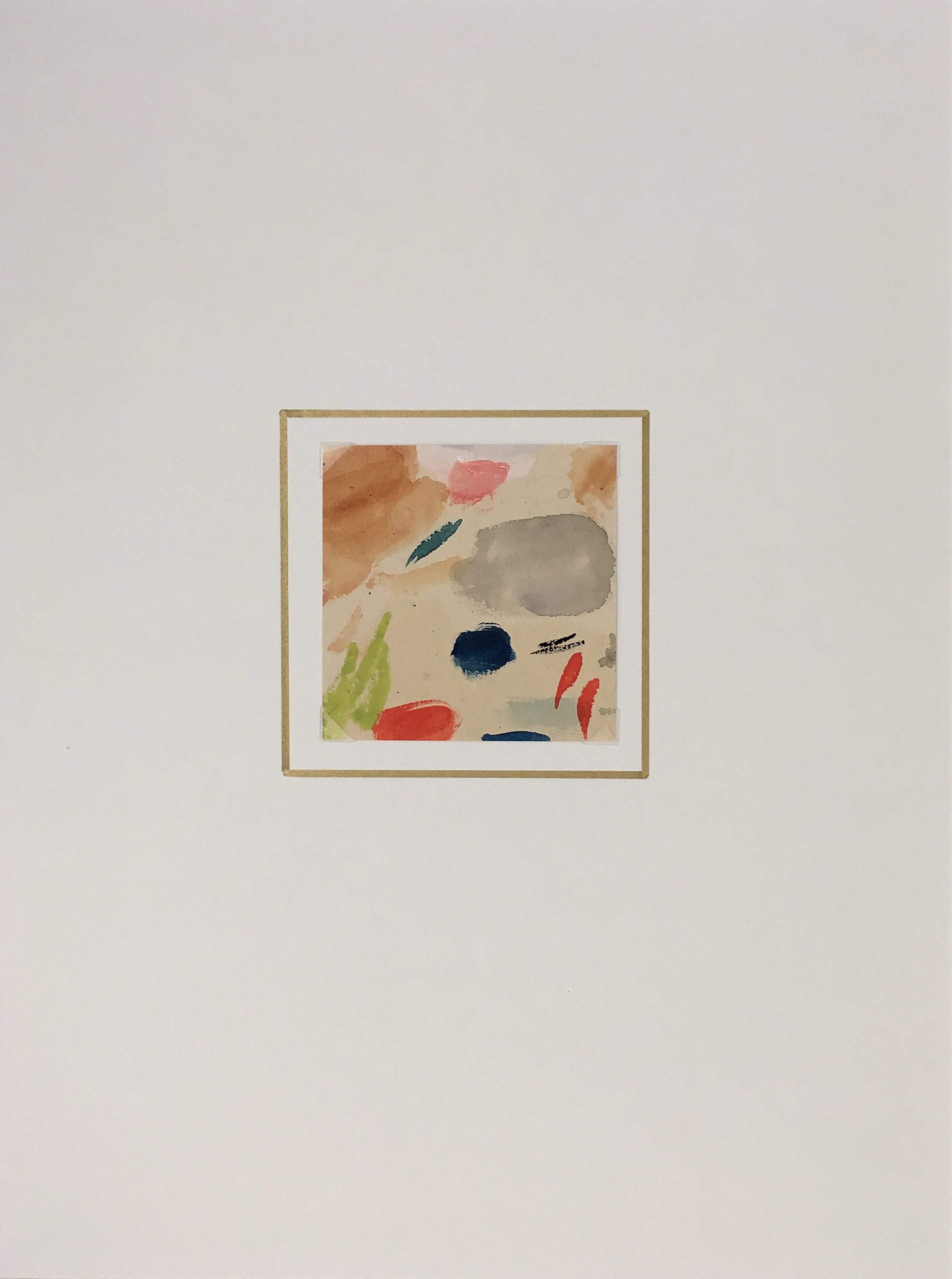 Modern French Watercolor - Abstract Patchwork, 2000s - Image 2