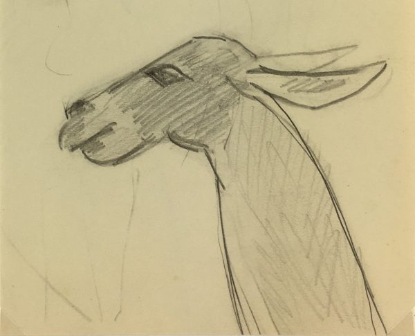 Animals Original Art - Llamas, French, 2000s