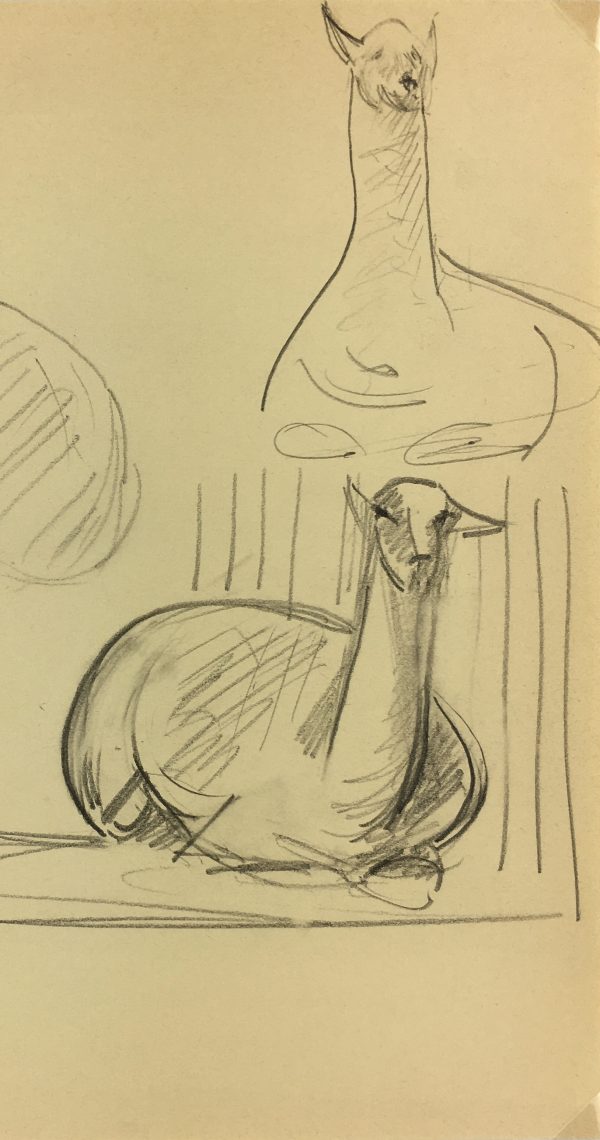 Animals Original Art - Llamas, French, 2000s