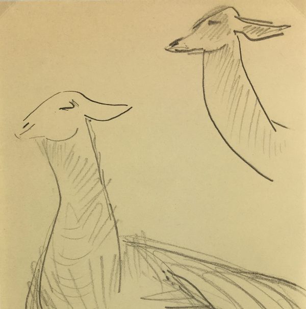 Animals Original Art - Llamas, French, 2000s