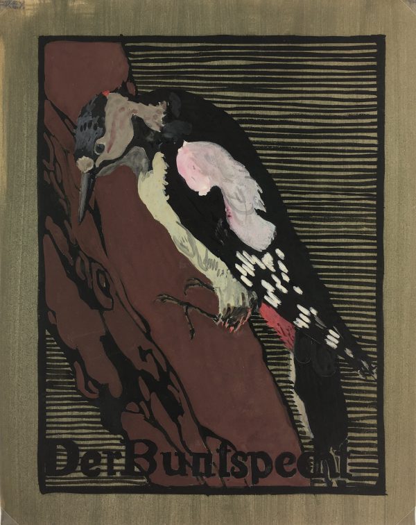 Animals Original Art - Woodpecker, Frey, c.1920