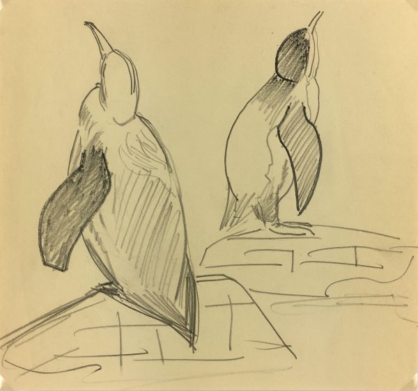 Animals Original Art - Penguins, Zoo de Vincennes, 1995