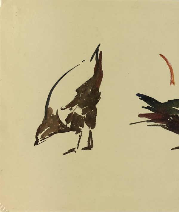 Animals Original Art - Farm Yard, Jean-Baptiste Grancher, c.1950