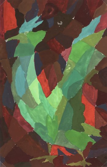 Animals Original Art - Abstract Cockerel, Jean Chauvin, c.1970