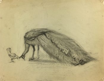 Animals Original Art - Peacock, Kei Mitsuuchi, 1990