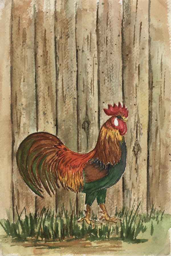 Animals Original Art - Rooster, c.1970