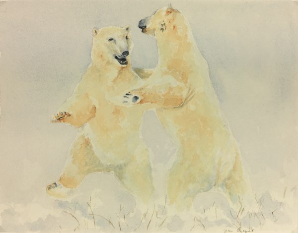 Animals Original Art - Polar Bears, Jean Chapront, 1999
