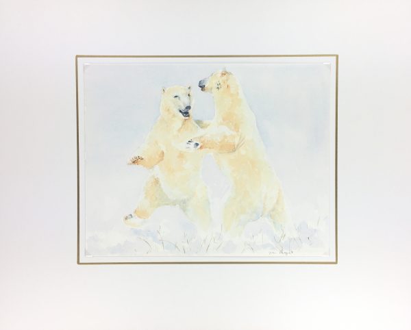 Animals Original Art - Polar Bears, Jean Chapront, 1999