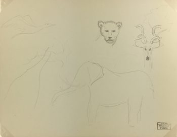 Animals Original Art - Animals, Maurice Porte, c.1990