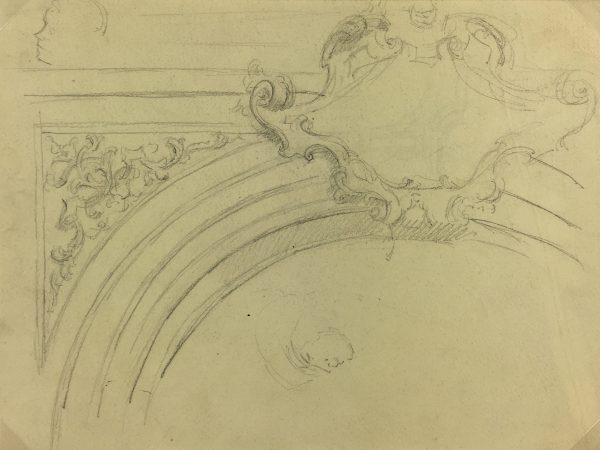 Architecture Original Art - Italian Drawing, Fantini, c.1900