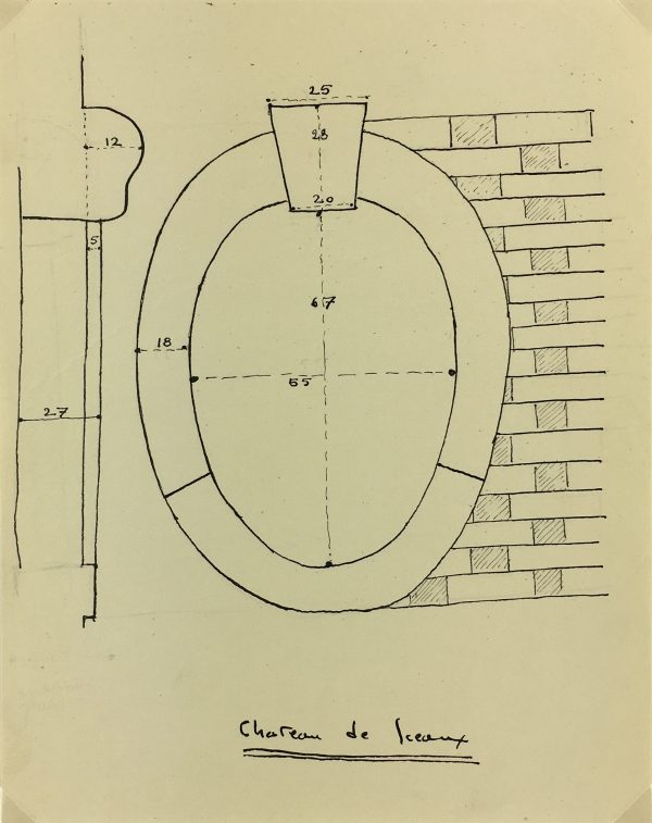 Architecture Original Art - Paris Architecture, Chateau de Sceaux, c.1960