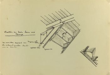 Architecture Original Art - Paris Architecture, French, c.1960
