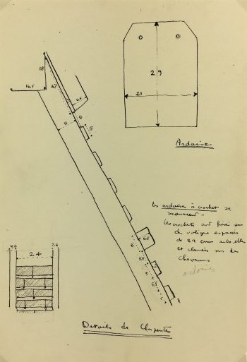 Architecture Original Art - Paris Architecture, French, c.1960