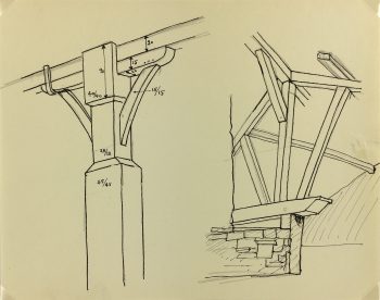 Architecture Original Art - Paris Architecture, French, c.1960