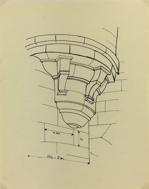 Architecture Original Art - Paris Architecture, French, c.1960