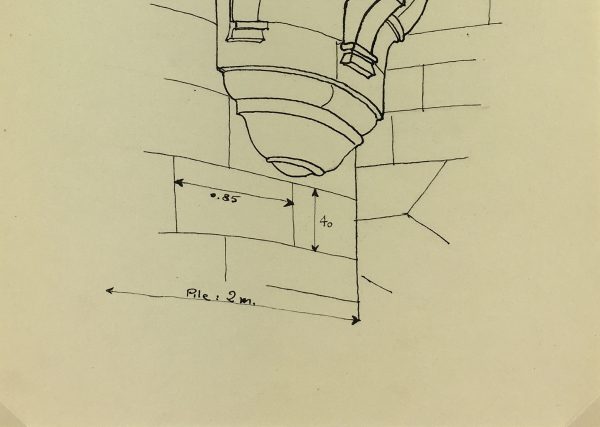Architecture Original Art - Paris Architecture, French, c.1960
