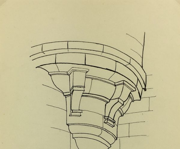 Architecture Original Art - Paris Architecture, French, c.1960
