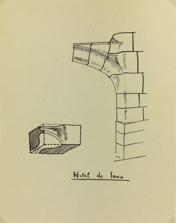 Architecture Original Art - Paris Architecture (Hotel de Sens), c.1960