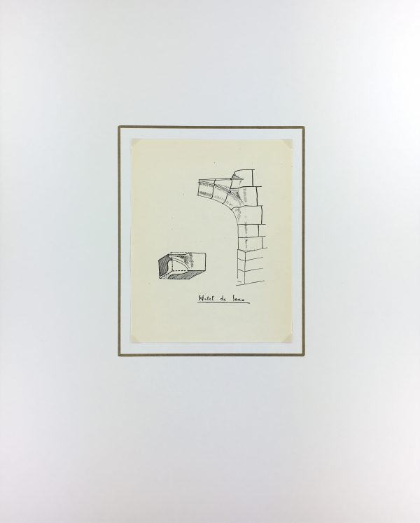 Architecture Original Art - Paris Architecture (Hotel de Sens), c.1960