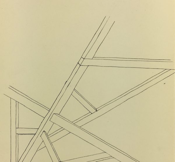 Architecture Original Art - Pen & Ink Drawing, G. Cabot, c.1940