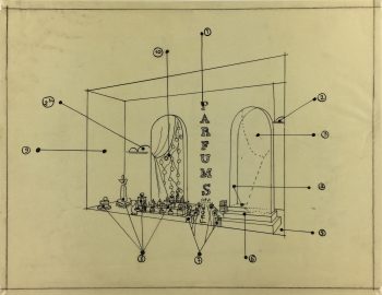 Architecture Original Art - Perfume Shop, Architecture Display, c.1930