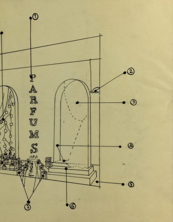 Architecture Original Art - Perfume Shop, Architecture Display, c.1930