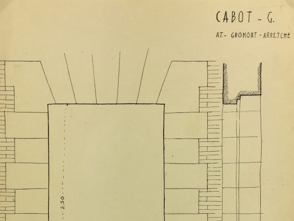Architecture Original Art - Pen & Ink Drawing, G. Cabot, c.1940
