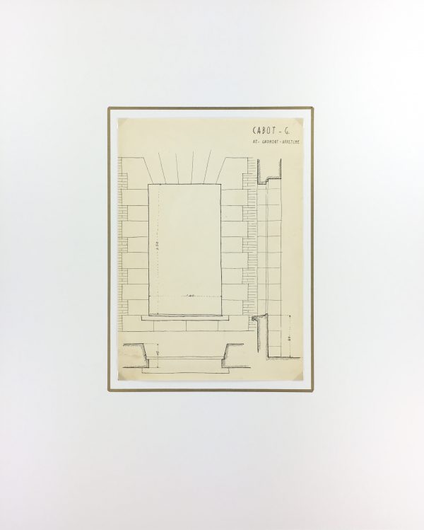 Architecture Original Art - Pen & Ink Drawing, G. Cabot, c.1940