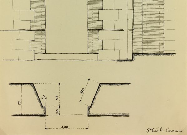 Architecture Original Art - Pen & Ink Drawing, G. Cabot, c.1940