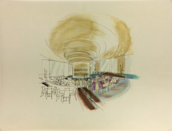 Architecture Original Art - Bar and Lounge, Architecture, c.1970