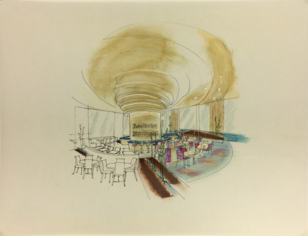 Architecture Original Art - Bar and Lounge, Architecture, c.1970