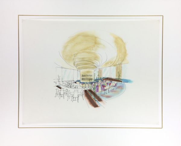 Architecture Original Art - Bar and Lounge, Architecture, c.1970