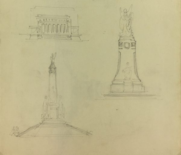 Architecture Original Art - Architecture Plan, French, c.1930