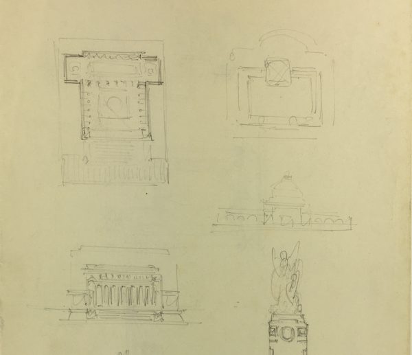 Architecture Original Art - Architecture Plan, French, c.1930