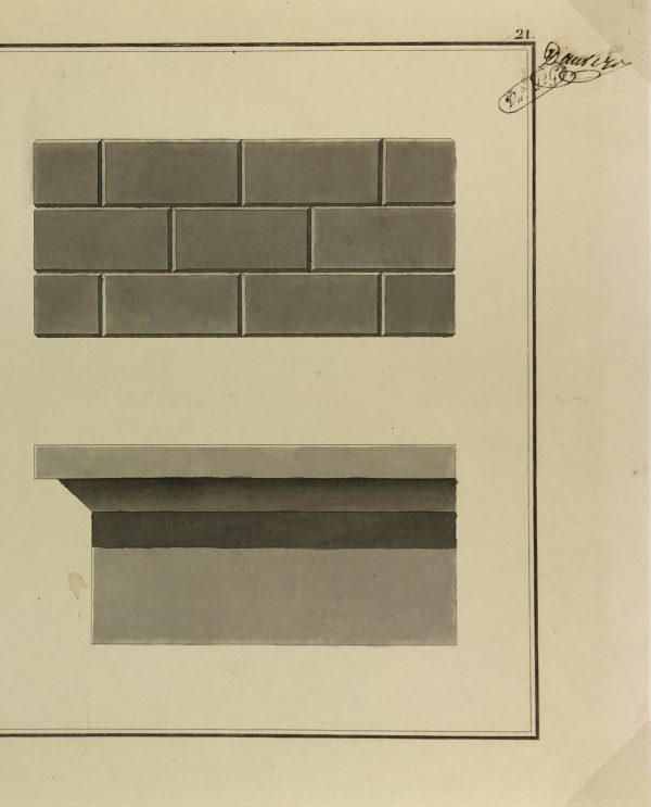Architecture Original Art - Tech Drawings, Ecole d' Auvers75, 1833