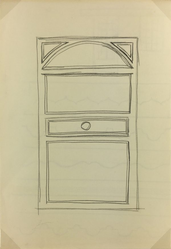 Architecture Original Art - French Door, Maurice Porte, c.1990