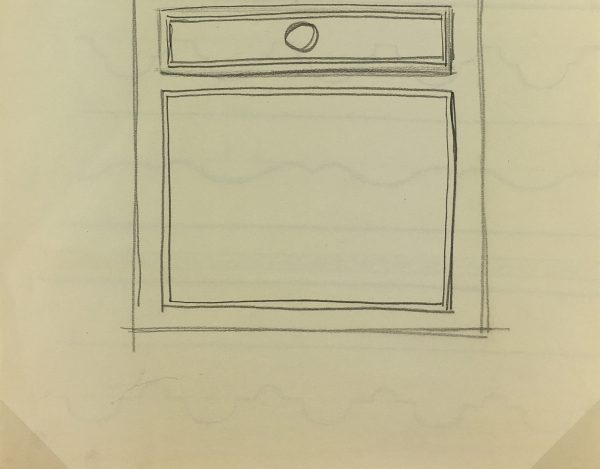Architecture Original Art - French Door, Maurice Porte, c.1990