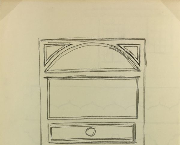 Architecture Original Art - French Door, Maurice Porte, c.1990