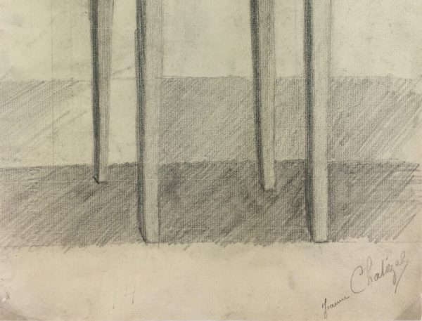 Architecture Original Art - Table, Jeanne Chalizel, c.1930