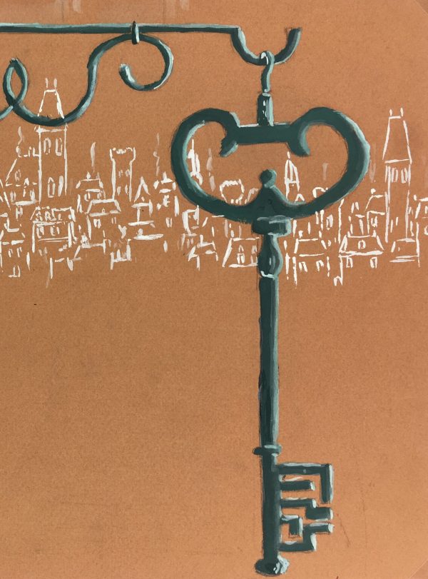 Architecture Original Art - Key, French, c.1950