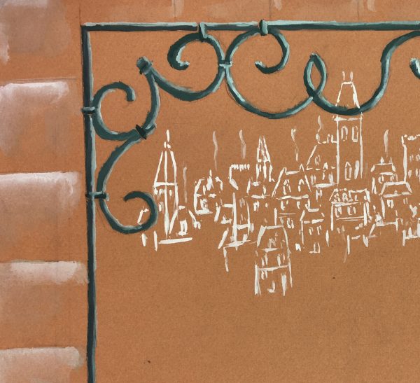 Architecture Original Art - Key, French, c.1950