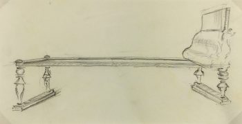 Architecture Original Art - Drawing - French Furniture, c.1970