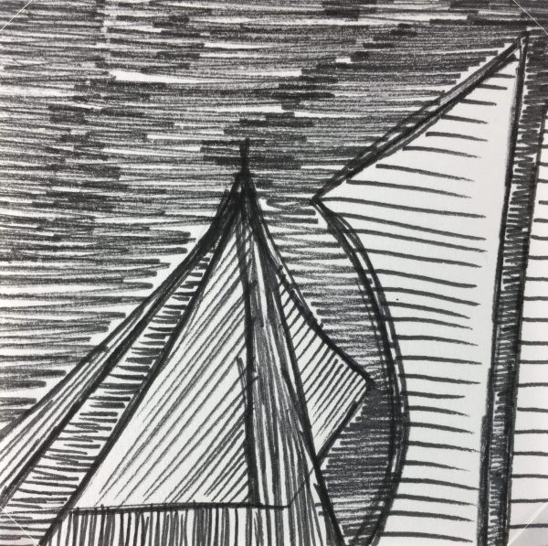 Black & White Modern Original Art - Modern Sketch, French, 2000s