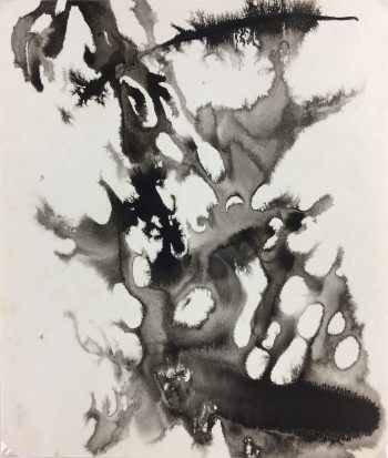 Black & White Modern Original Art - Ink on Paper - Illusions, 1990s