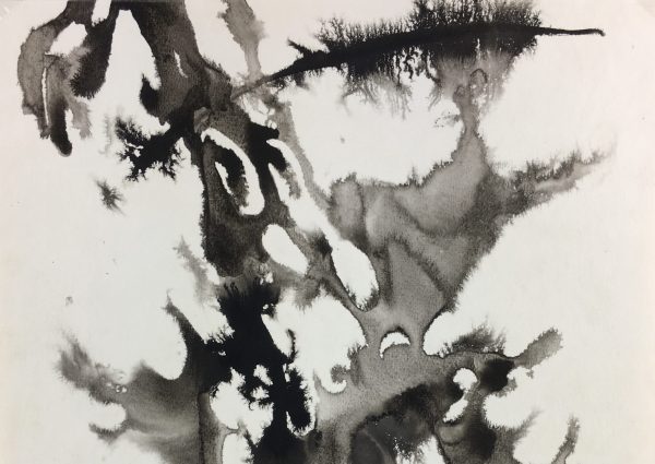 Black & White Modern Original Art - Ink on Paper - Illusions, 1990s