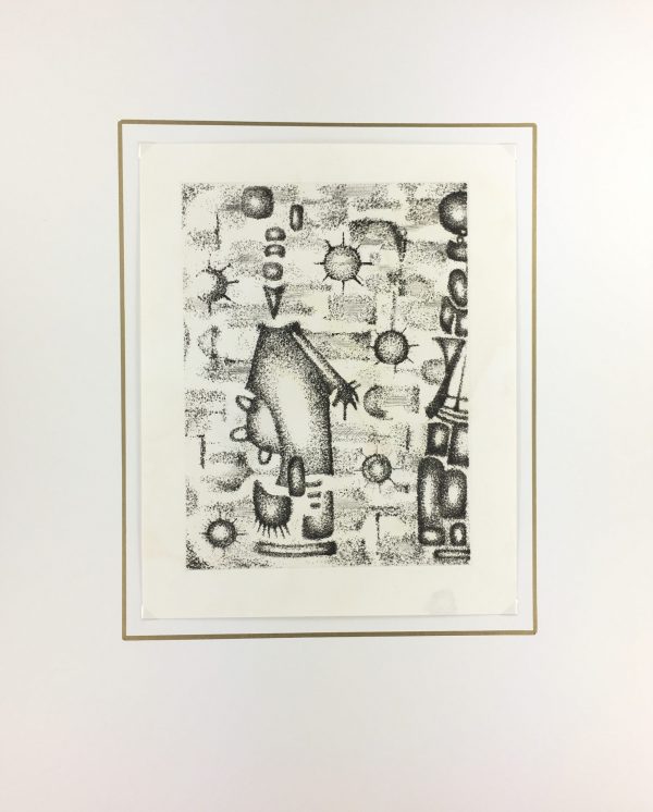 Black & White Modern Original Art - Otherworldly, Grangié, French, c.1960