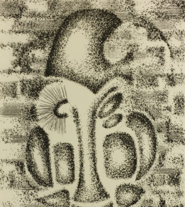 Black & White Modern Original Art - Otherworldly, Grangié, French, c.1960