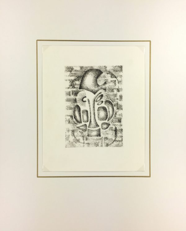 Black & White Modern Original Art - Otherworldly, Grangié, French, c.1960