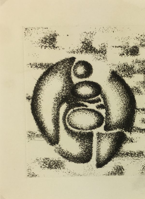 Black & White Modern Original Art - Otherworldly, Grangié, French, c.1960